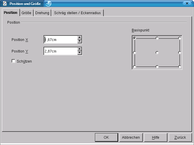 Position und Gr&ouml;&szlig;e&ldquo;